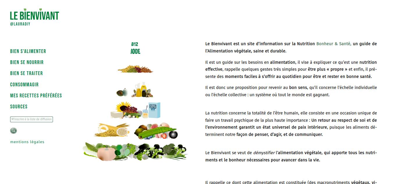 Lauradiy et Le Bienvivant, sites internet réalisés le Cabinet d'éthikmologie